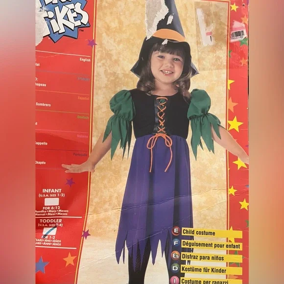Toddler Storybook Witch Halloween Costume, Size 2T-4T, Witch Dress and Witch Hat - Picture 16 of 16